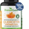 ForestLeaf - Quercetin 500mg - Quercetin with Bromelain, Vitamin C & Stinging Nettle 90 Veggie Capsules - Advanced Quercetin Supplement - Natural Immune & Normal Respiratory...