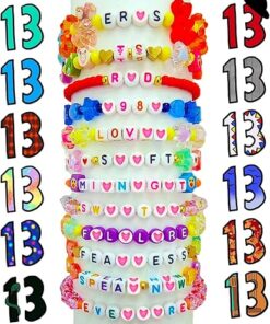 Friendship Bracelets for Era Concert Outfit Music Album Bracelets Includes 12PCS Tattoo Stickers Christmas Stocking Stuffers (12PCS)