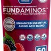 FundAminos Blend - 100% Organic & Vegan EAA & BCAA Powder for 400% Greater Lean Muscle, Faster Recovery & Strength Vs. Protein Powder - Clinically Tested Post Workout - Real...