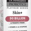 Garden of Life Dr. Formulated Platinum Series Skin+ 90 Billion CFU Guaranteed, 12 Probiotic Strains + Vitamin A & Lycopene for Skin Health, Radiance & Elasticity, Vegetarian...