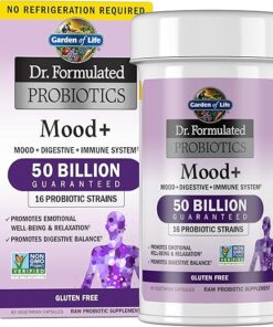 Garden of Life Dr. Formulated Probiotics Mood+ Acidophilus Probiotic Supplement - Promotes Emotional Well-Being, Relaxation and Digestive Balance - Ashwagandha for Stress...