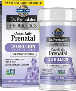 Garden of Life - Dr. Formulated Probiotics Once Daily Prenatal - Acidophilus and Bifidobacteria Probiotic Support for Mom and Baby - Gluten, Dairy, and Soy-Free - 30 Vegetarian...