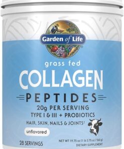 Garden of Life Grass Fed Collagen Peptides Powder – Unflavored Collagen Powder for Women Men Hair Skin Nails Joints, Hydrolyzed Collagen Protein Supplements, Post Workout, Paleo...