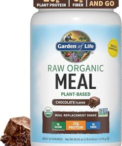 Garden of Life Raw Organic Meal Replacement Shakes - Chocolate Plant Based Vegan Protein Powder, Pea Protein, Sprouts, Greens, Probiotics, Dairy Free All in One Shake for Women...