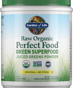 Garden of Life Raw Organic Perfect Food Green Superfood Juiced Greens Powder - Original Stevia-Free, 30 Servings, Non-GMO, Gluten Free Whole Food Dietary Supplement, Alkalize,...