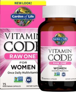 Garden of Life Vitamin Code Raw One Once Daily Multivitamin Capsules, Fruits, Veggies, Probiotics for Womens Health, Vegetarian, Gluten Free, 75 Count