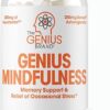 Genius Mindfulness Supplement, Nootropic Cognitive Brain Booster Enhances Memory, Focus & Energy - Natural Calming Supplement with Ashwagandha, NeuroFactor, & Blueberry Extract...