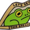 Get This Bread Frog Metal Brooch Cartoon Animal Brooch Pin Badges for Clothing Backpack Funny Novelty Enamel Lapel Pin DIY Jewelry Decoration (frog)