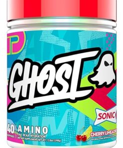 GHOST Amino: Essential Amino Acid Supplement, Sonic Cherry Limeade - 40 Servings - Intra-Workout Powder for Hydration & Recovery 4.5g BCAA & 5.5g EAA - Soy & Gluten-Free, Vegan