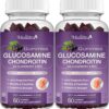 Glucosamine Chondroitin Gummies - Extra Strength Joint Support Supplement with MSM & Elderberry for Natural Joint, Antioxidant Immune Support for Adults, Men & Women-(2 Pack)