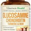 Glucosamine Chondroitin MSM Turmeric Boswellia - Joint Support Supplement. Antioxidant Properties. Helps with Inflammatory Response. Occasional Discomfort Relief for Back, Knees...