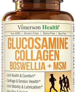 Glucosamine Chondroitin MSM with Collagen Powder. Joint Support Supplement. Bromelain, Quercetin, L-Methionine & Boswellia Extract capsules. Hair Skin and Nails Vitamins. FSA...