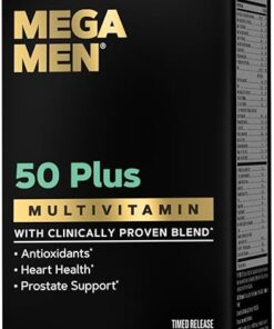 GNC Mega Men 50 Plus Multivitamin | Heart Health | Prostate and Circulatory Support | 120 Count