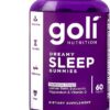 Goli Dreamy Sleep Gummy - 60 Count - Melatonin, Vitamin D, Magnesium, and Lemon Balm Extract - Gelatin-Free, Gluten-Free, Vegan & Non-GMO