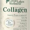 Great Lakes Wellness Collagen Peptides Powder for Skin, Hair, Nails, Joints & Digestion - Unflavored - Quick Dissolve Hydrolyzed, Non-GMO, Keto, Kosher - 16oz - Packaging May Vary