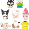 GUANKE 8PCS Cute Kitty Cat Style Pin Cartoon Brooch Kitten Charm Enamel Lapel Pin Backpack Exquisite Girl Gifts (Style 1)