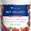 Gundry MD MCT Wellness Powder to Support Energy, Ketone Production and Brain Health, Keto Friendly, Sugar Free (30 Servings) (Raspberry Medley)