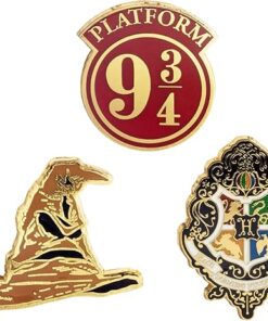 Harry Potter Enamel Pins, Set of 3 - Collectible Metal Pin Button Accessory - Officially Licensed - Gift for Kids, Boys, Girls & Teens