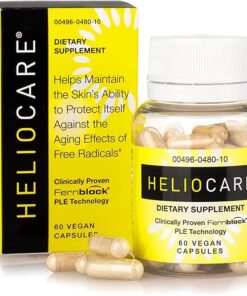 Heliocare Skin Care Dietary Supplement: 240mg Polypodium Leucotomos Extract Pills - Antioxidant Rich Formula with Fernblock and PLE Technology - 60 Veggie Capsules