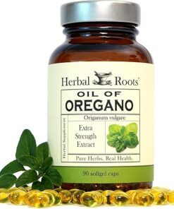 Herbal Roots Oil of Oregano - Made from Mediterranean Oregano Oil - 90 Easy to Swallow Softgel Capsules - Extra Strength 150mg