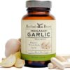 Herbal Roots Organic Whole Bulb Garlic Pills - Potent Extra Strength | 600 mg - 60 Organic Vegan Capsules