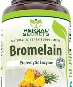 Herbal Secrets Bromelain Supplement 500 Mg Tablets Supplement | Non-GMO | Gluten Free | Made in USA (120 Count)