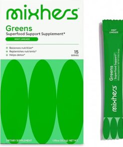 Hergreens - Greens & Veggie Powder - Made from Whole Foods - with Digestive Enzymes & Kale - Nutrition Designed for Women - Support Heart & Liver - 15 Drink Packets - Mint Lemonade