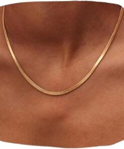 Hey Harper Nassau Necklace - Waterproof & Sweatproof Simple Womens Necklaces for Everyday Wear - Silver, Rose Gold, Gold Necklaces for Women - Stainless Steel Necklace -...