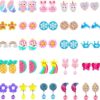 Hicdaw Kids Clip On Earrings for Girls, 25/30 Pairs Party Favor Hypoallergenic Jewelry Earrings for Kids Ages 4-12, Cute Animal Clip On Earrings for Little Girls with No Ear...