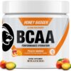 Honey Badger BCAA + EAA Amino Acids Electrolytes Powder, BCAAs + L-Glutamine, Keto, Vegan, Sugar Free for Men & Women, Hydration & Post Workout Muscle Recovery Drink Mix, Peach...