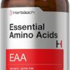 Horbäach Essential Amino Acids Supplement | 180 Capsules | Optimum Ratio with BCAAs | Non-GMO & Gluten Free EAA