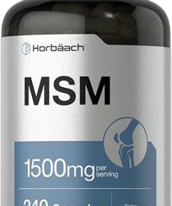 Horbäach MSM Supplement Capsules | 1500mg | 240 Count | Methylsulfonylmethane Formula | Non-GMO, Gluten Free