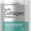 Horbaach Multi Collagen Protein Powder 32 oz | Type I, II, III, V, X | Hydrolyzed Collagen Peptides | Keto & Paleo Friendly | Unflavored & Gluten Free