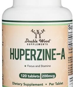 Huperzine A 200mcg (Third Party Tested) Non-GMO, Gluten Free, 120 Tablets, Brain Supplement to Promote Acetylcholine (Acetylcholinesterase Inhibitor) - Supports Memory and Focus...