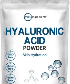 Hyaluronic Acid Serum Powder, 100 Grams | High Molecular Weight, Cosmetics Grade | Skin Hydration and Moisture Support Supplements | Vegan, Water Soluble (Within 2 Hours)