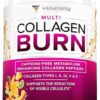 Hydrolyzed Collagen Peptides Powder for Women - Slimming Multi Collagen Burn Ultimate Beauty Complex with Hyaluronic Acid Vitamin C & Types I II III V and X Collagen for Women -...