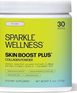 Hydrolyzed Collagen Powder - Sparkle Skin Boost Plus (No Flavor) [30-Serves] Verisol Peptides Protein Powder & Vitamin C, Non-GMO Collagen Supplement Drink, Keto Protein Powder...