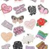 Inbagi 20 Pcs Women Girl Power Enamel Pin Aesthetic Cute Flower Enamel Pin Pink Preppy Feminism Enamel Lapel Pin Women Empowerment Brooch for Gifts Backpack Hat