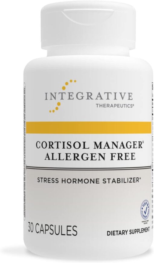 Integrative Therapeutics Cortisol Manager - Allergen-Free - Supplement with Ashwagandha and L-Theanine - Supports Relaxation & Calm to Support Restful Sleep* - 30 Tablets