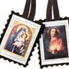 Intercession St Carmel Wool Scapular - Made by Carmelite Nuns (Brown Cord - 23 in)