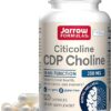 Jarrow Formulas CDP Choline Capsules, 250 mg Dietary Supplement for Memory and Brain Health, 120 Veggie Capsules, 60-120 Day Supply