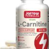 Jarrow Formulas L-Carnitine 500 mg, Dietary Supplement, Support for Cellular Energy Production, 50 Veggie Capsules, 50 Day Supply