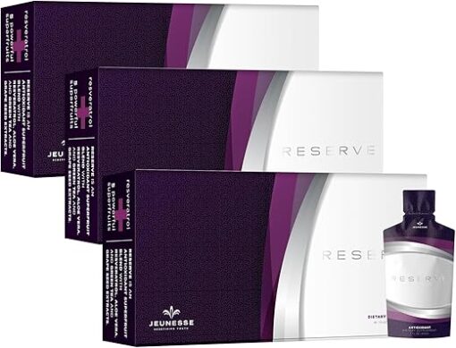 Jeunesse Global Reserve Antioxidant Fruit Blend Nutritional Supplement, (30ml) 30 Packets per Box (Pack of 3)