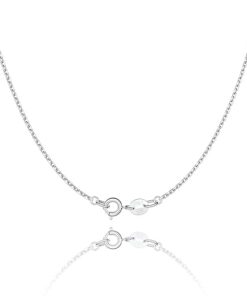 Jewlpire 925 Sterling Silver Chain Necklace Chain for Women 1.1mm Cable Chain Necklace Upgraded Spring-Ring Clasp - Thin & Sturdy - Italian Quality 16/18/20/22/24 Inch