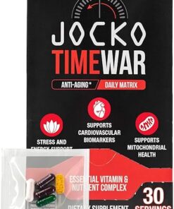 Jocko Fuel TIME WAR Multivitamin - Healthy Aging Supplement for Heart, Bone, & Eye Health, Essential Vitamins and Minerals, Supports Stress Relief and Energy Levels - 30 Day Supply