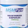 Kala Health MSMPure Vegetarian Capsules, 250 Count, Made with Organic Sulfur Crystals, 99.99% Pure Distilled MSM Supplement, 1,000 mg per Capsule, Made in USA