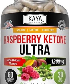 Kaya Naturals Keto Diet Raspberry Ketone - Weight Loss Supplement, Appetite Control, Boost Metabolism - 60 Count