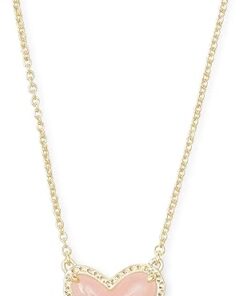 Kendra Scott Ari Heart Adjustable Length Pendant Necklace for Women, Fashion Jewelry