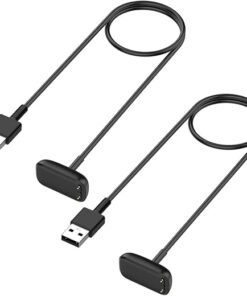 Kissmart Charger for Fitbit Charge 5 / Fitbit Charge 6 / Fitbit Luxe, Replacement Charging Cable Cord Accessories for Fitbit Luxe/Charge 5/Charge 6 [2-Pack, 3.3ft/1m]