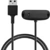 kwmobile USB Cable Charger Compatible with Fitbit Inspire 3 Cable - Charging Chord for Smart Watch - Black